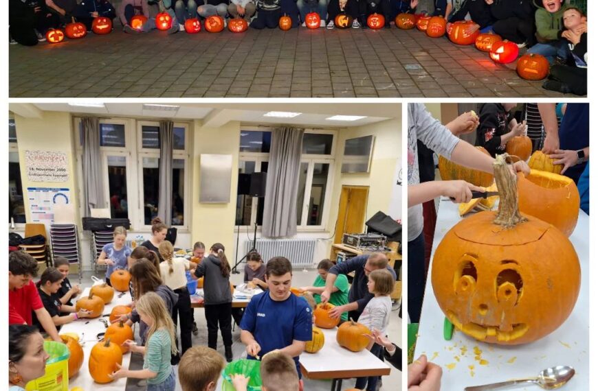 Kürbisschnitzen für Halloween